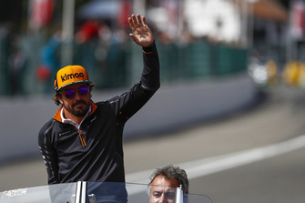 Fernando Alonso, McLaren, in the drivers parade