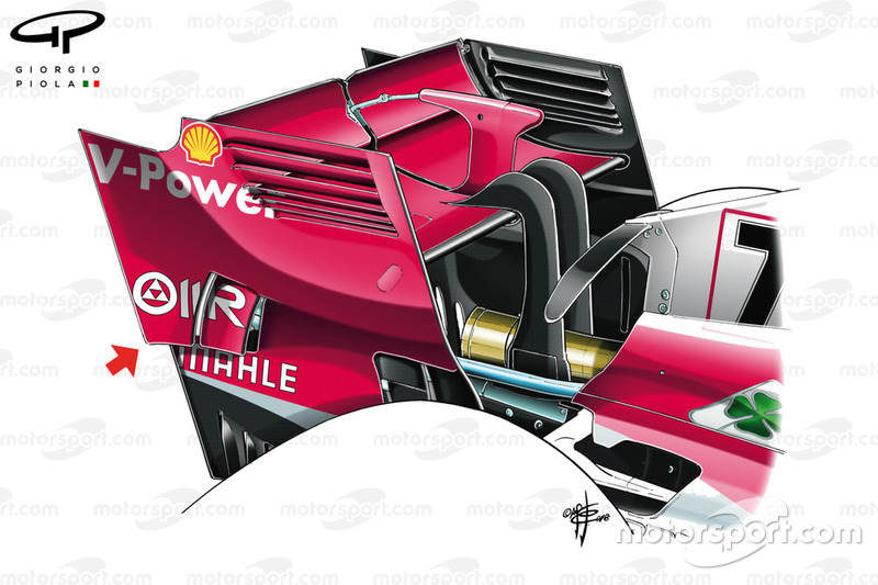 Aileron arrière de la Ferrari SF71H, GP de Singapour
