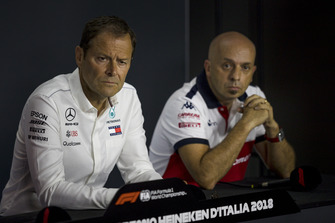 L to R: Aldo Costa, Mercedes AMG F1 and Simone Resta, Sauber F1 Team Designer in the Press Conference