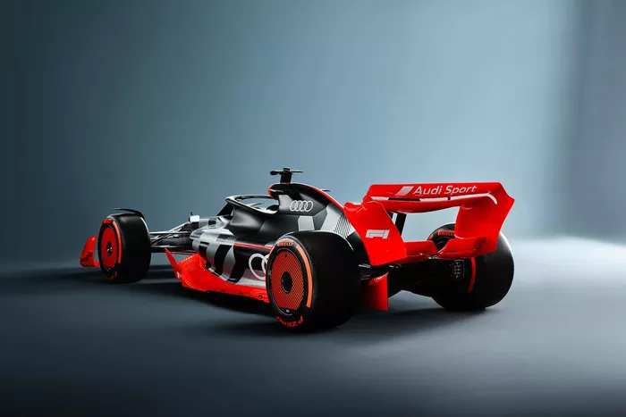 La monoplace de présentation de l'annonce Audi F1