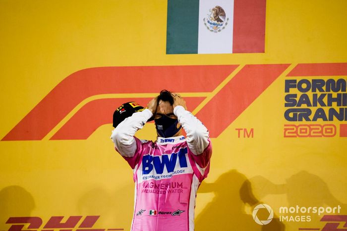 Podio: ganador Sergio Pérez, Racing Point