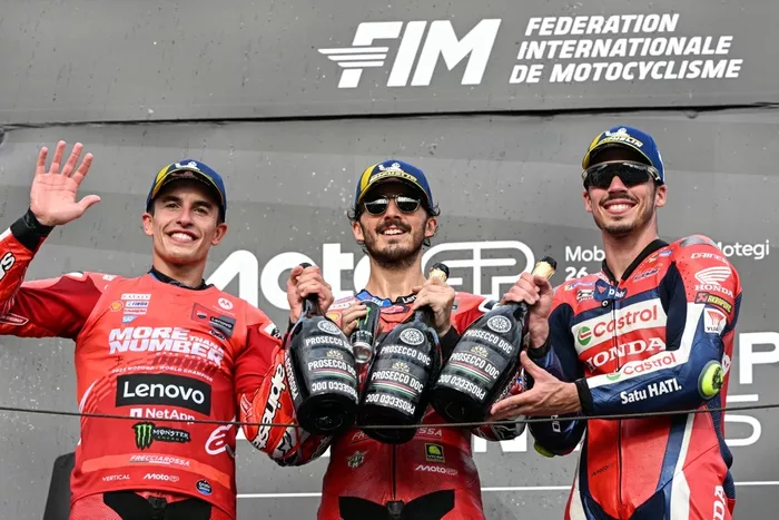 Joan Mir, Honda HRC, Francesco Bagnaia, Ducati Team, Marc Marquez, Ducati Team