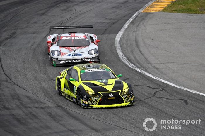 #14 AIM Vasser Sullivan Lexus RC F GT3, GTD: Richard Heistand, Jack Hawksworth, Austin Cindric, Nick Cassidy, #66 Ford Chip Ganassi Racing Ford GT, GTLM: Joey Hand, Dirk Müller, Sebastien Bourdais