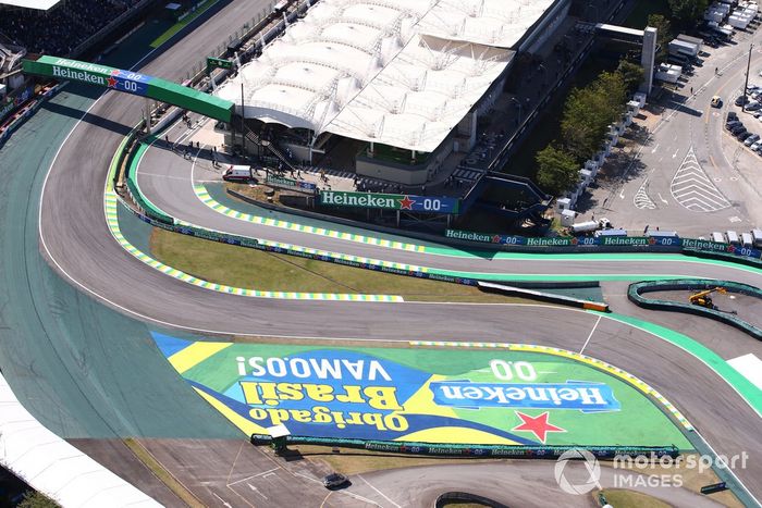 Una vista aérea del circuito