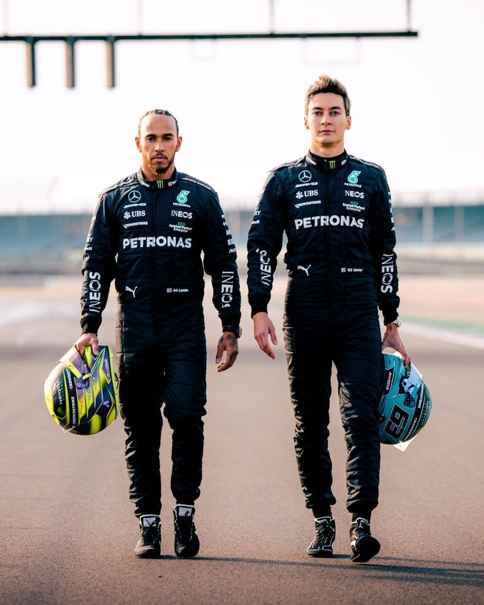 Lewis Hamilton, George Russell, Mercedes-AMG Petronas F1 Team