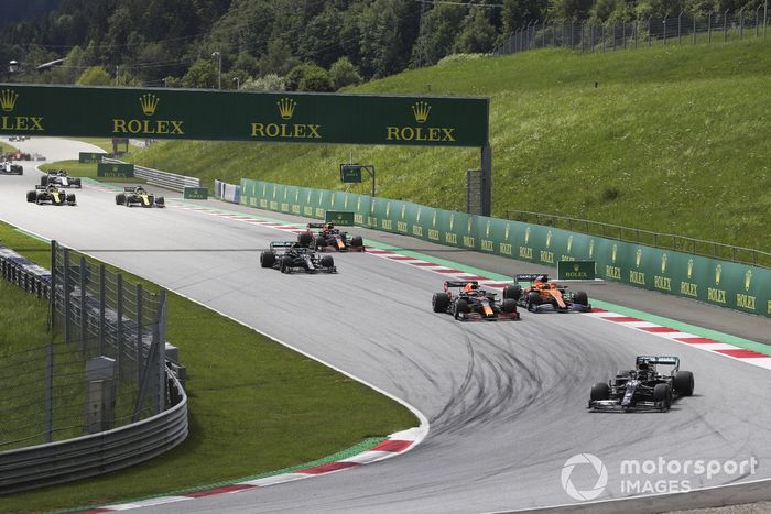 Lewis Hamilton, Mercedes F1 W11 EQ Performance, Max Verstappen, Red Bull Racing RB16, Carlos Sainz Jr., McLaren MCL35, Valtteri Bottas, Mercedes F1 W11 EQ Performance, Alex Albon, Red Bull Racing RB16