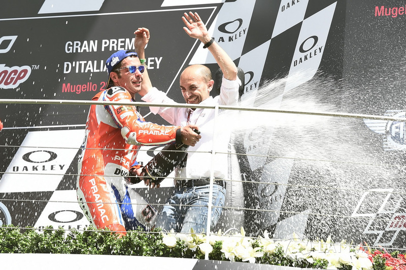 Selebrasi podium Petrucci dan CEO Ducati di Mugello