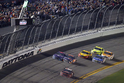 Austin Dillon, Richard Childress Racing Chevrolet Camaro takes the checkered flag
