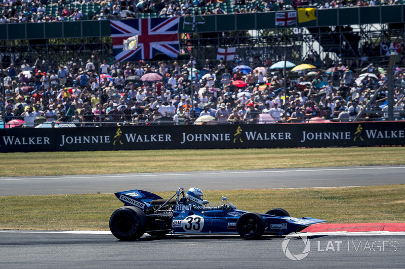 Tyrrell 005 at Silverstone dalam perayaan Silverstone ke 70