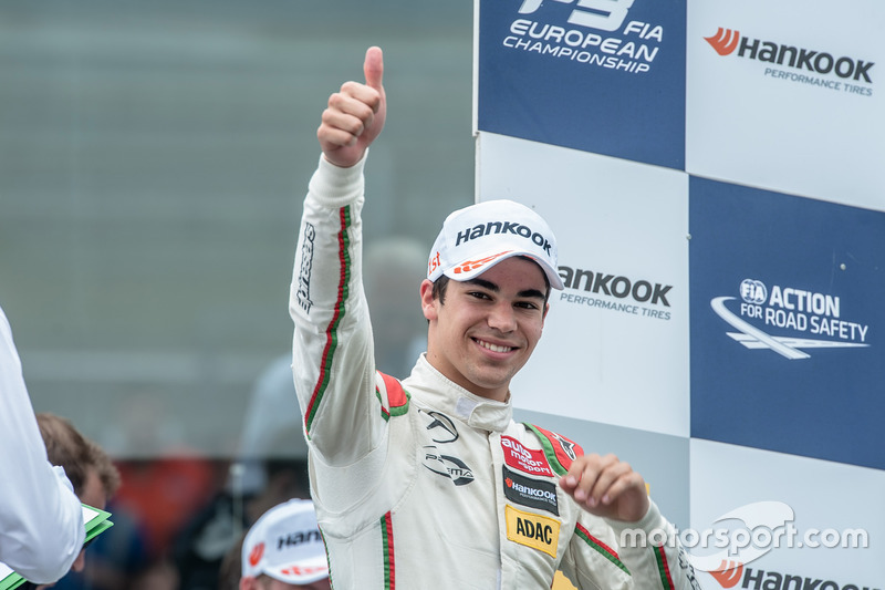 Podium, Lance Stroll, Prema Powerteam Dallara F312 - Mercedes-Benz