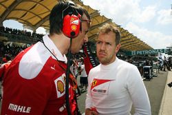 Sebastian Vettel, Ferrari on the grid
