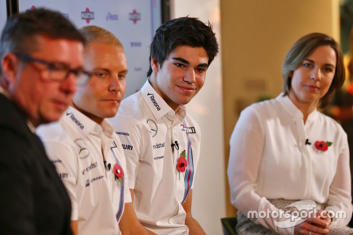 David Croft, Sky Sports Commentator, Valtteri Bottas, Lance Stroll, Claire Williams, jefa del Williams Team