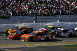 Martin Truex Jr., Furniture Row Racing Toyota, Daniel Suarez, Joe Gibbs Racing Toyota, Erik Jones, Joe Gibbs Racing Toyota, Kyle Busch, Joe Gibbs Racing Toyota, and Kasey Kahne, Leavine Family Racing Chevrolet Camaro
