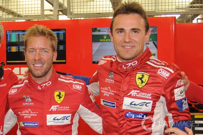 LMGTE PRO ganadores de la pole Davide Rigon, Sam Bird, AF Corse