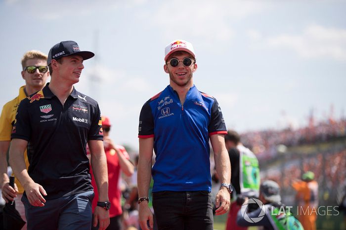 Max Verstappen, Red Bull Racing y Pierre Gasly, Toro Rosso