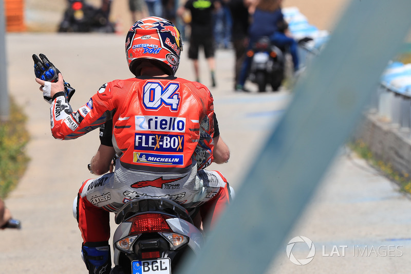 Andrea Dovizioso, Ducati Team, after crash