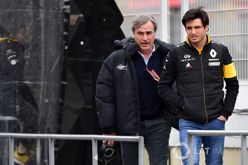Carlos Sainz Jr., Renault Sport F1 Team con su padre Carlos Sainz