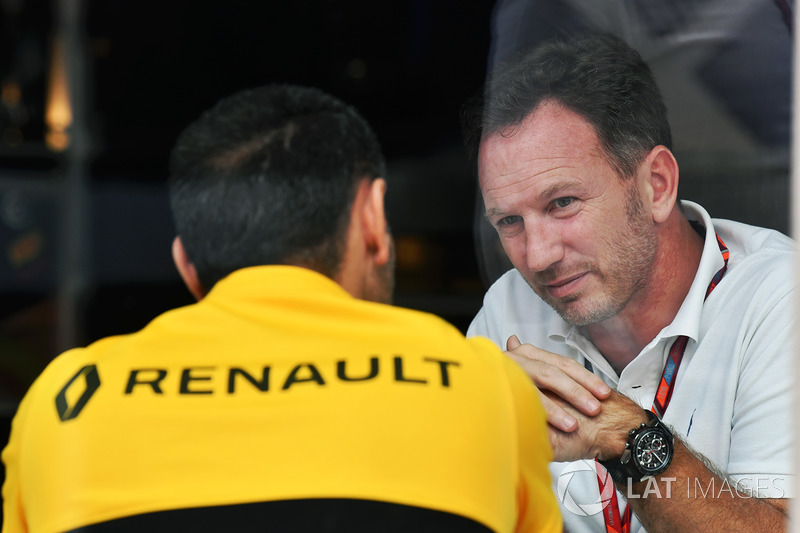 Christian Horner, Red Bull Racing Team Principal et Cyril Abiteboul, directeur général Renault Sport F1