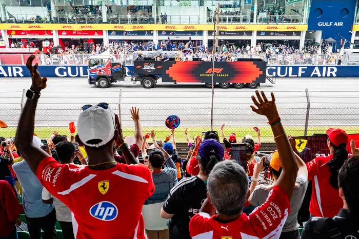 Driver parade atmosphere