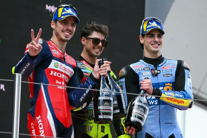 Fabio Di Giannantonio, VR46 Racing Team, Joan Mir, Honda HRC, Fermin Aldeguer, Gresini Racing