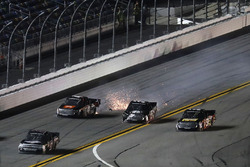 Crash: Korbin Forrister, Toyota; Christopher Bell, Kyle Busch Motorsports Toyota