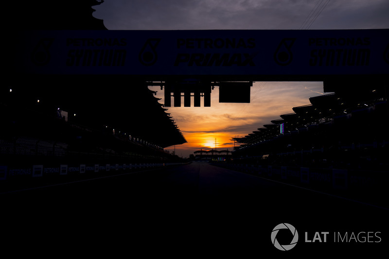 Sun rises at the Sepang Circuit