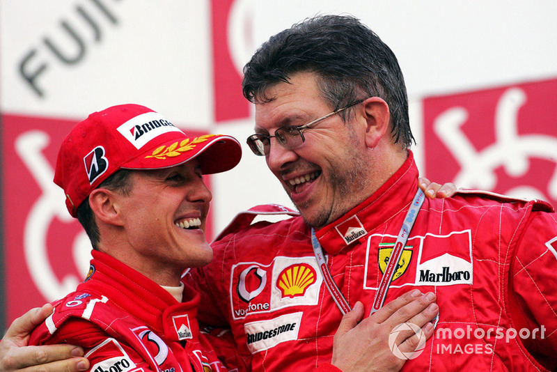 Michael Schumacher, Ferrari, Ross Brawn, Ferrari Technical Director 