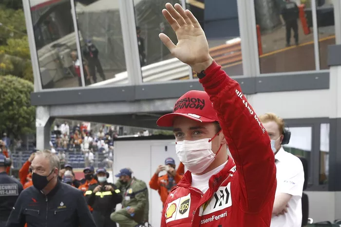 Ganador de la pole Charles Leclerc, Ferrari