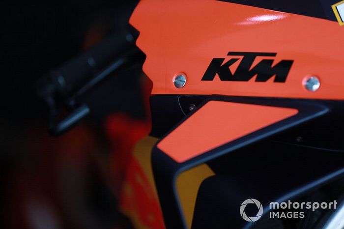 Detalle de la moto de Brad Binder, Red Bull KTM Factory Racing
