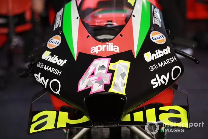 Aleix Espargaro, Aprilia Racing Team Gresini, dettaglio della moto