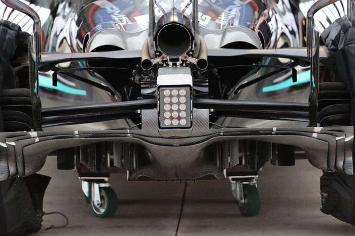 Detalle del difusor del Mercedes F1 W12