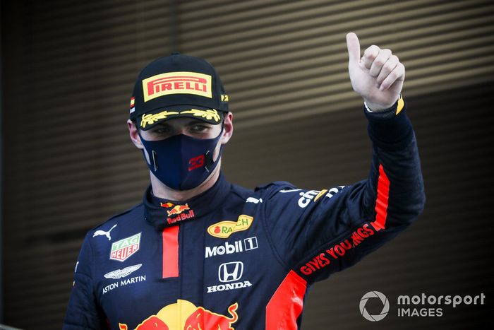 Podio: segundo lugar Max Verstappen, Red Bull Racing