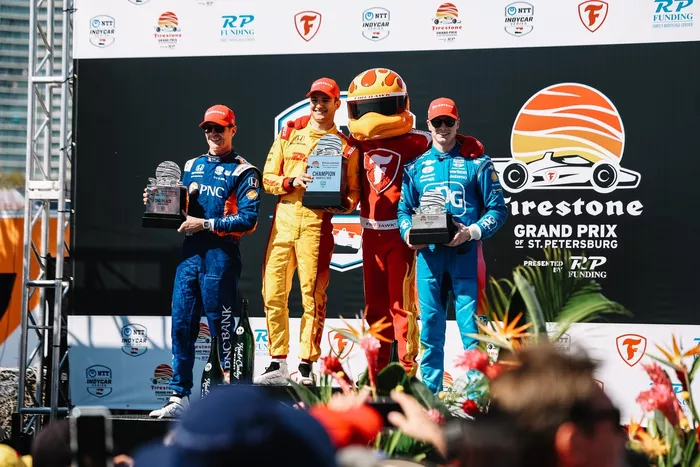 Scott Dixon, Chip Ganassi Racing, Alex Palou, Chip Ganassi Racing, Josef Newgarden, Team Penske