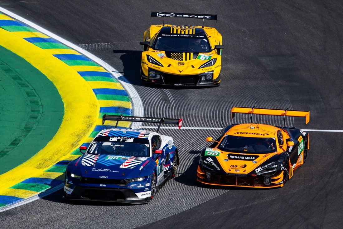 #88 Proton Competition Ford Mustang LMGT3: Stefano Gattuso, Giammarco Levorato, Dennis Olsen, #59 United Autosports Mclaren 720S LMGT3 Evo: James Cottingham, Sebastien Baud, Gregoire Saucy #81 TF Sport Corvette Z06 LMGT3.R: Tom Van Rompuy, Rui Andrade, Ch