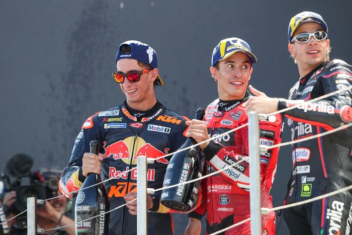 Педро Акоста, Red Bull KTM Factory Racing, Marco Bezzecchi, Aprilia Racing, Марк Маркес, Ducati Team
