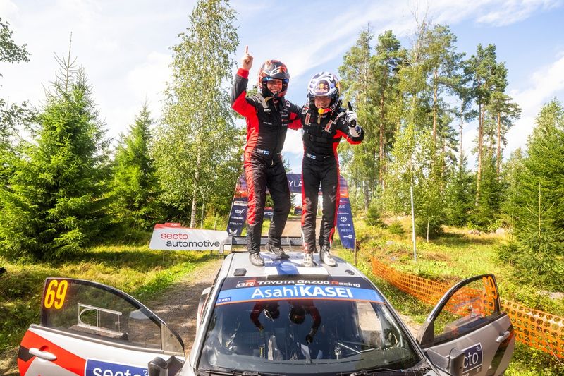 Ganadores Kalle Rovanperä, Jonne Halttunen, Toyota Gazoo Racing WRT Toyota GR Yaris Rally1