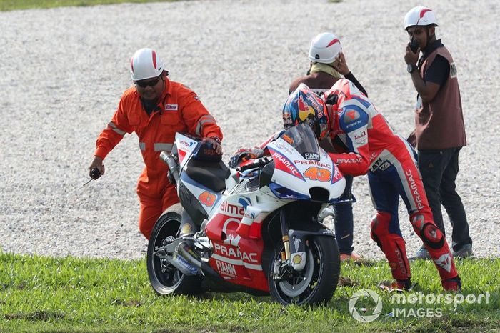 Jack Miller, Pramac Racing después de la caída