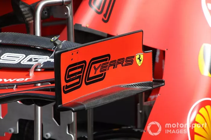 Detalle del alerón delantero del Ferrari SF90