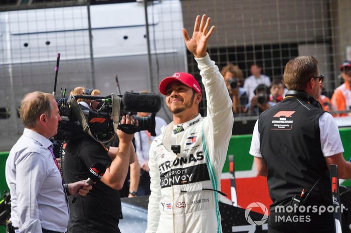 Lewis Hamilton, Mercedes AMG F1 celebra en Parc Ferme