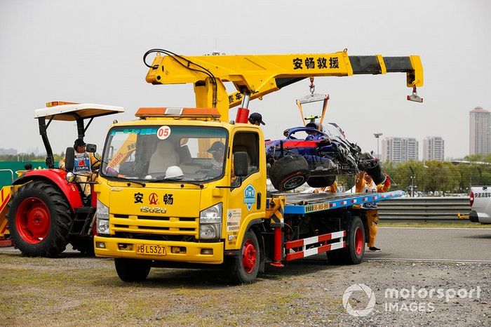 Después del accidente de Alexander Albon, Toro Rosso STR14 