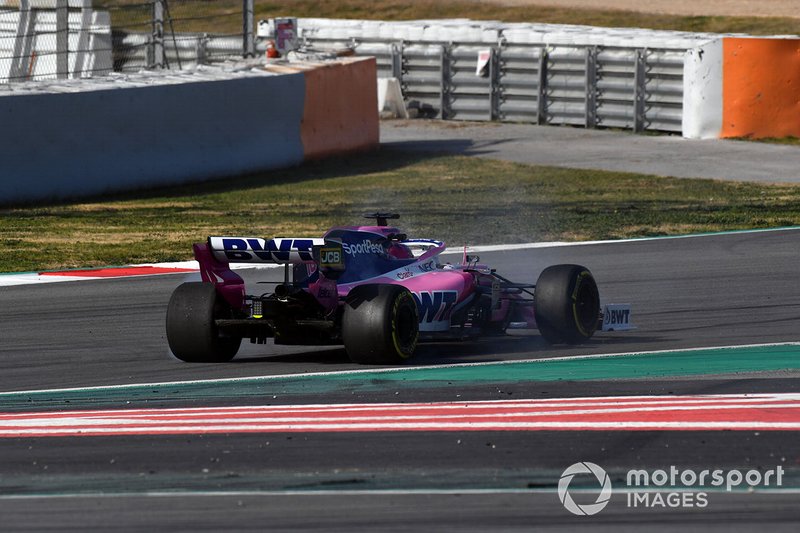 Lance Stroll, Racing Point F1 Team RP19, in testacoda
