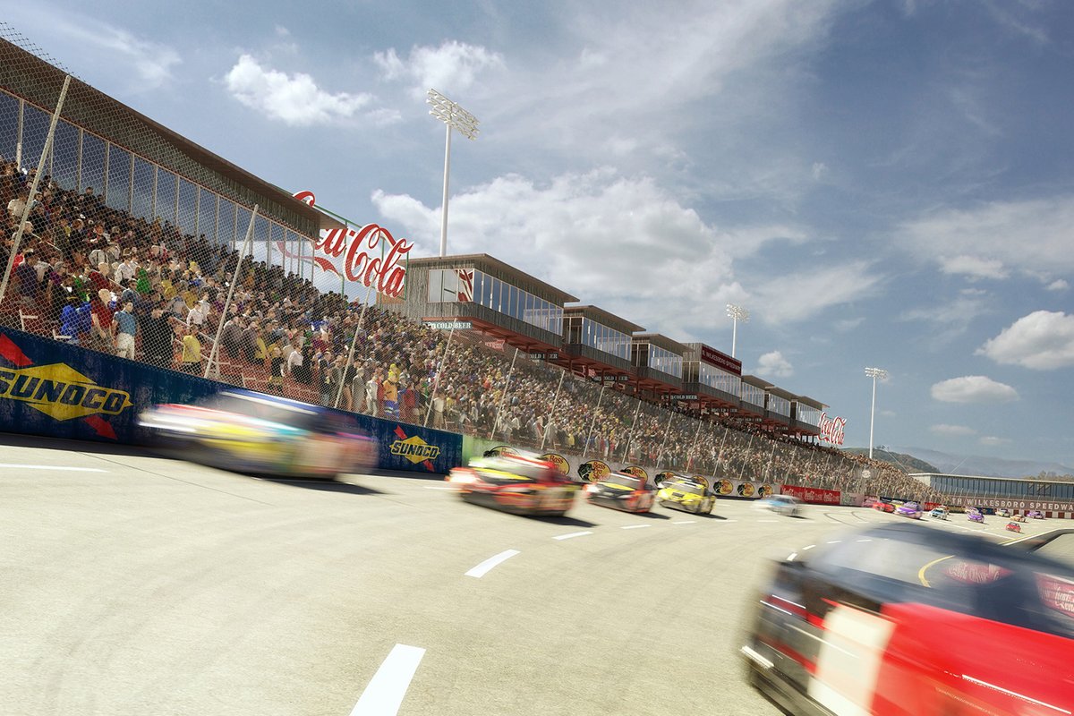 North Wilkesboro Speedway circuit view rendering