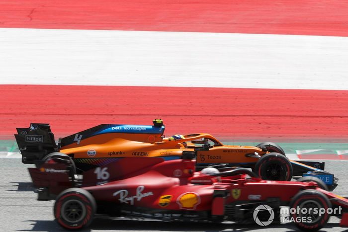 Charles Leclerc, Ferrari SF21, Lando Norris, McLaren MCL35M