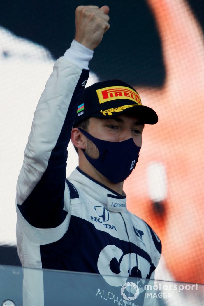 Podio: tercer lugar Pierre Gasly, AlphaTauri