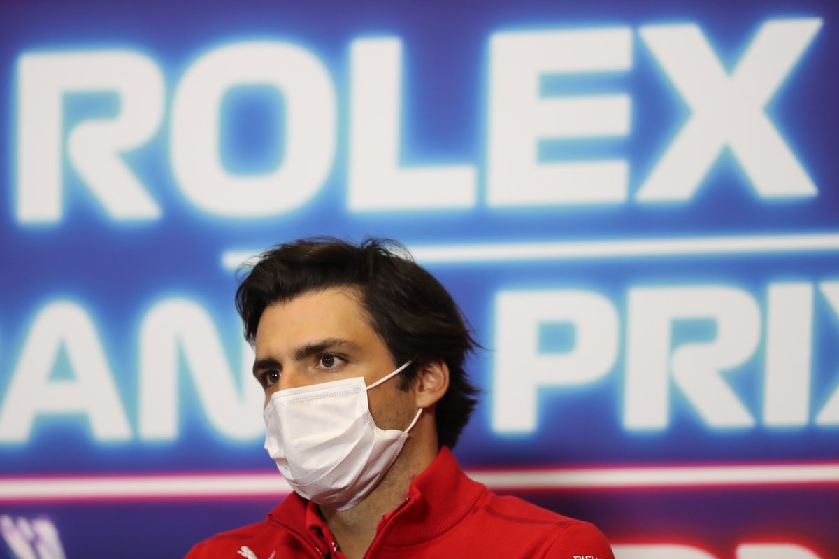 Carlos Sainz Jr., Ferrari at the press conference