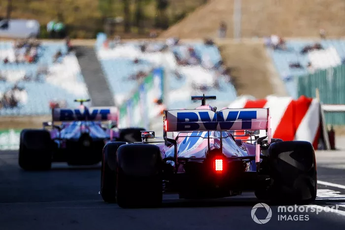 Lance Stroll, Racing Point RP20, Sergio Pérez, Racing Point RP20