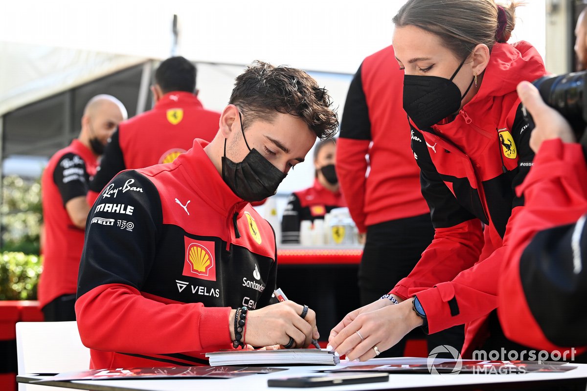 Charles Leclerc, Ferrari signs posters 