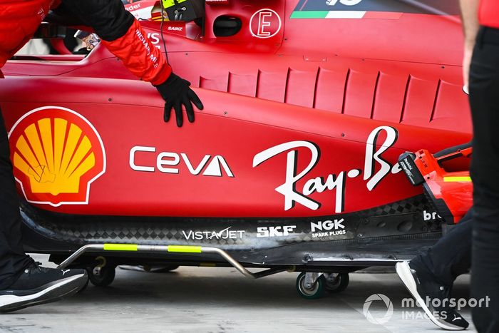 Ferrari F1-75 detalle lateral