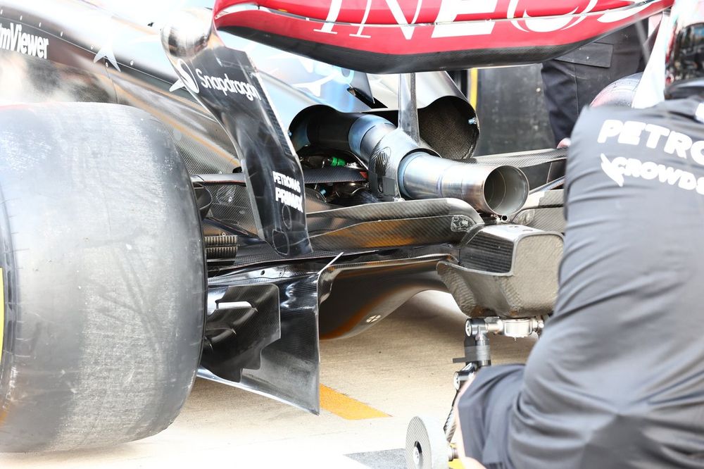 Le diffuseur de la Mercedes W14.