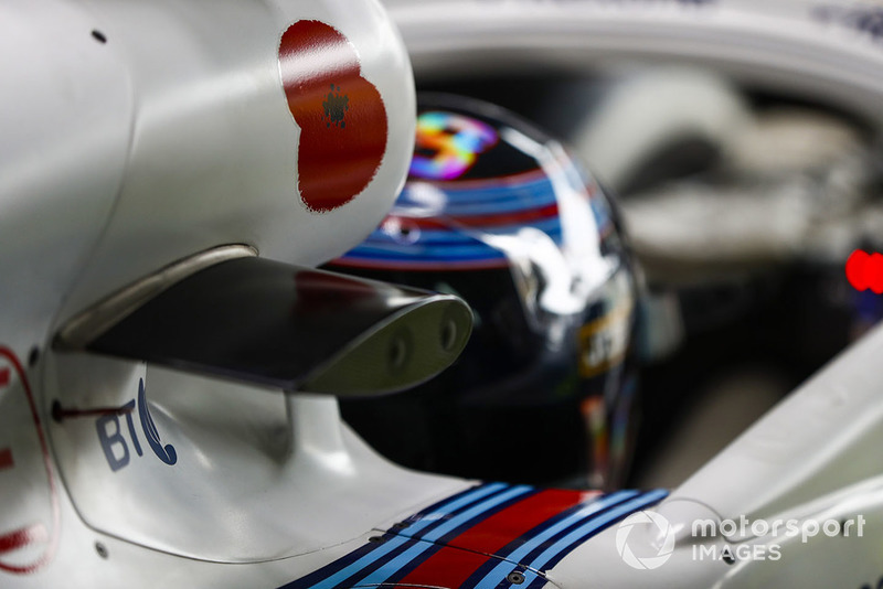 Червоний мак на боліді Ленса Стролла, Williams Racing